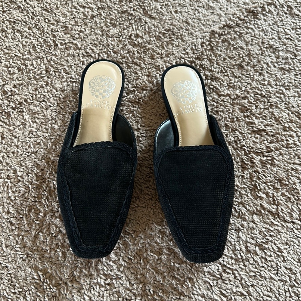 Vince Camuto x Almost Ready Black Braided Mules